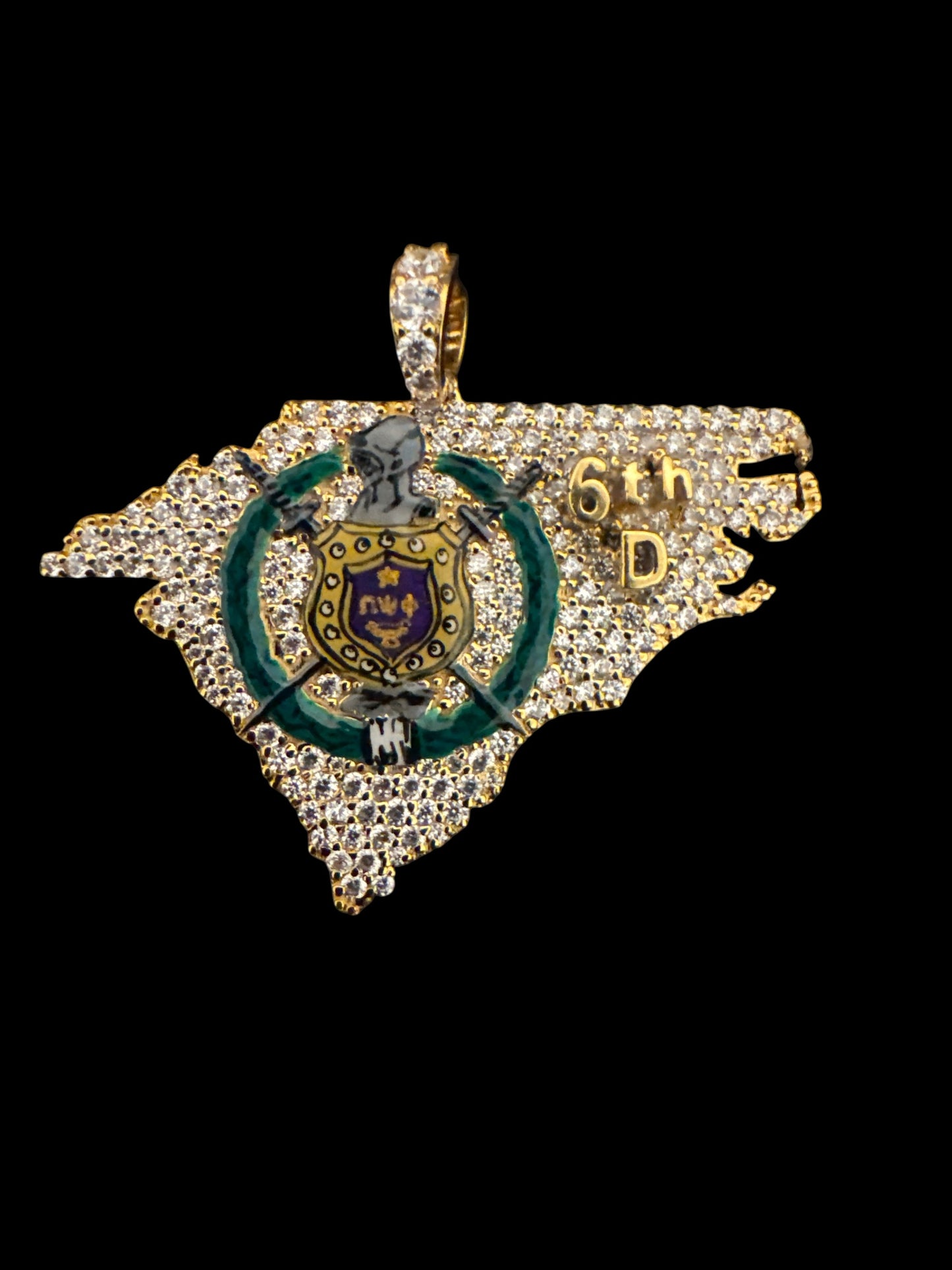 Omega Psi Phi “Rep my District” Pendant