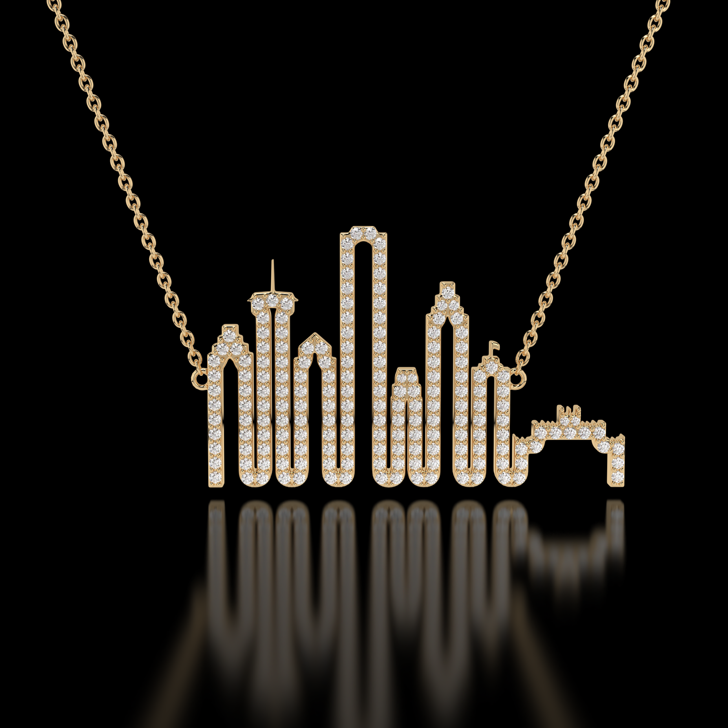 "Urban Brilliance" City Skyline Necklace