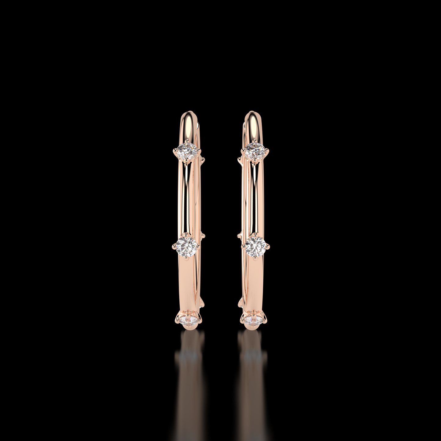 "Golden Sparkle" Hoop Earrings