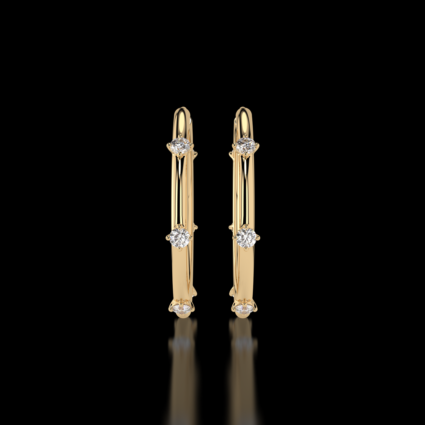 "Golden Sparkle" Hoop Earrings