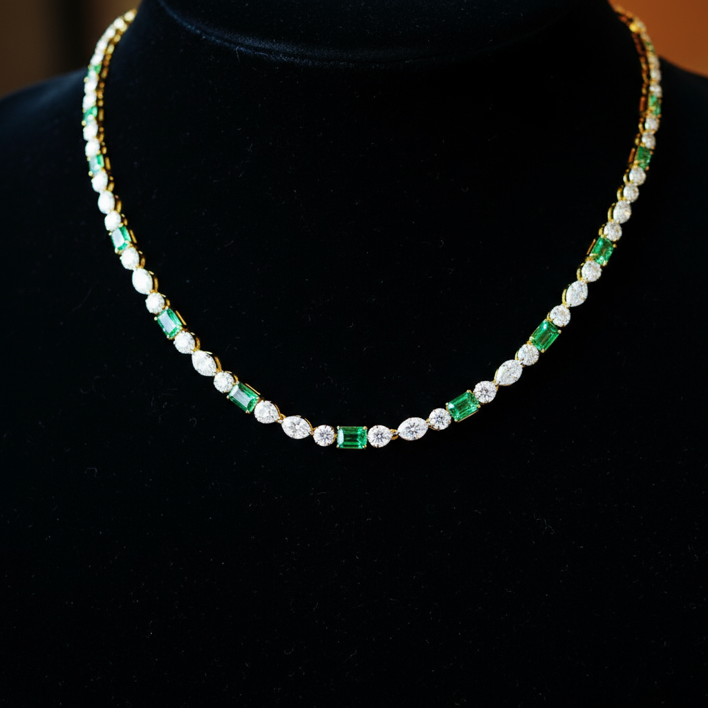 Verdant Diamond Glow (Necklace)
