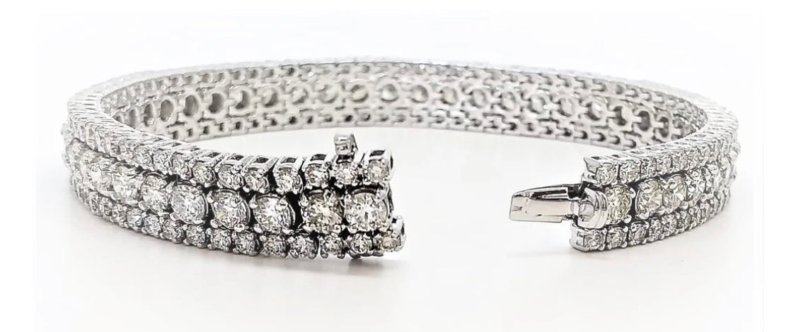 Triple Row Diamond Bracelet