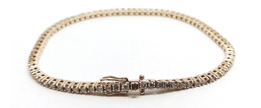 Rose Gold Diamond Tennis Bracelet