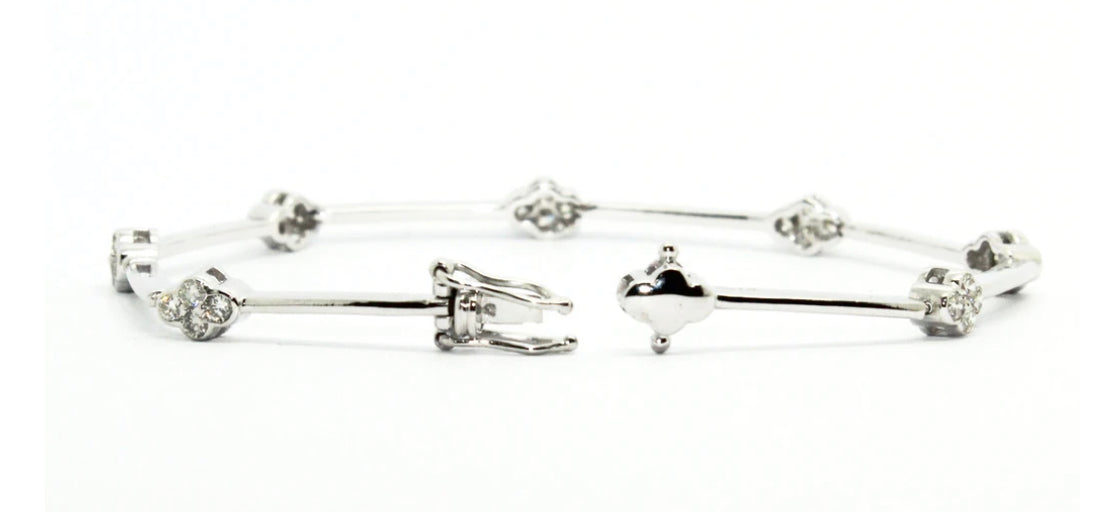 Diamond cross bracelet