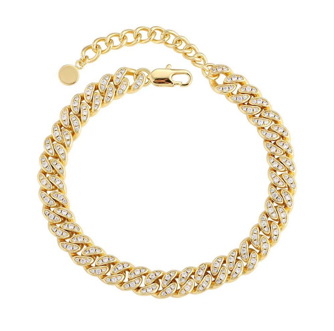 Studded Cuban Link Anklet