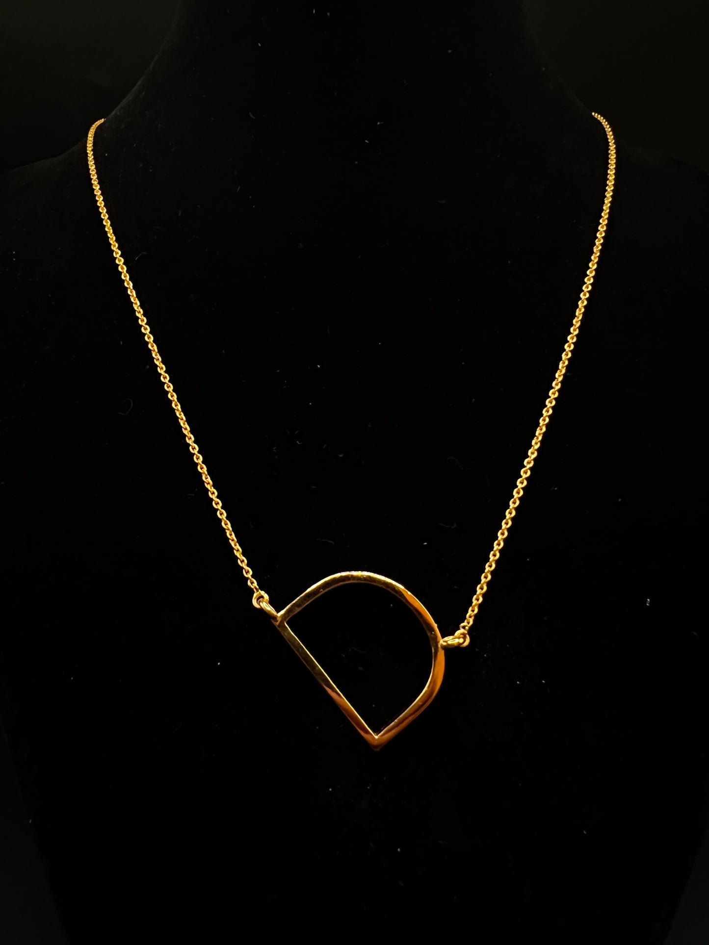 Solid Gold Initial Pendant