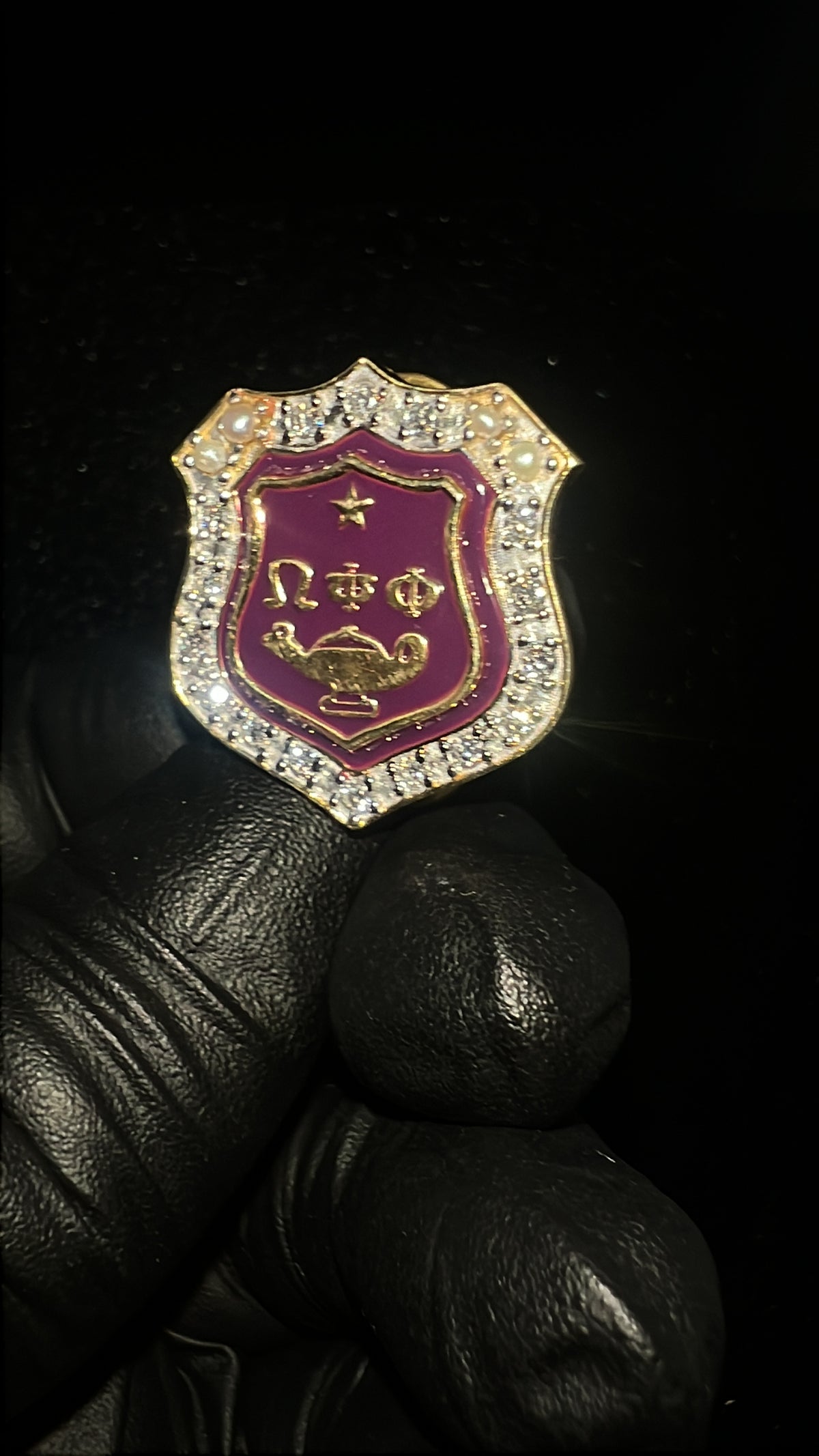 Omega Psi Phi Solid Gold Lapel Pin