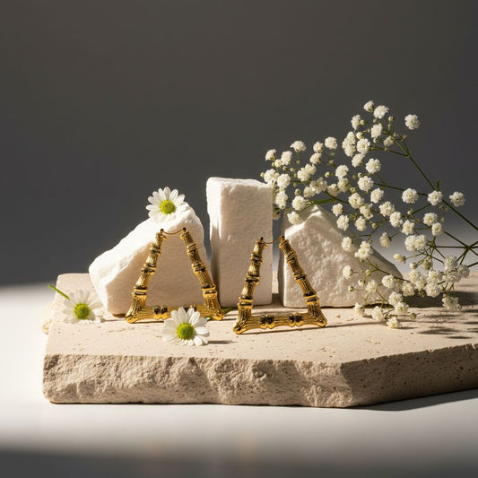 Gold Bamboo Earrings