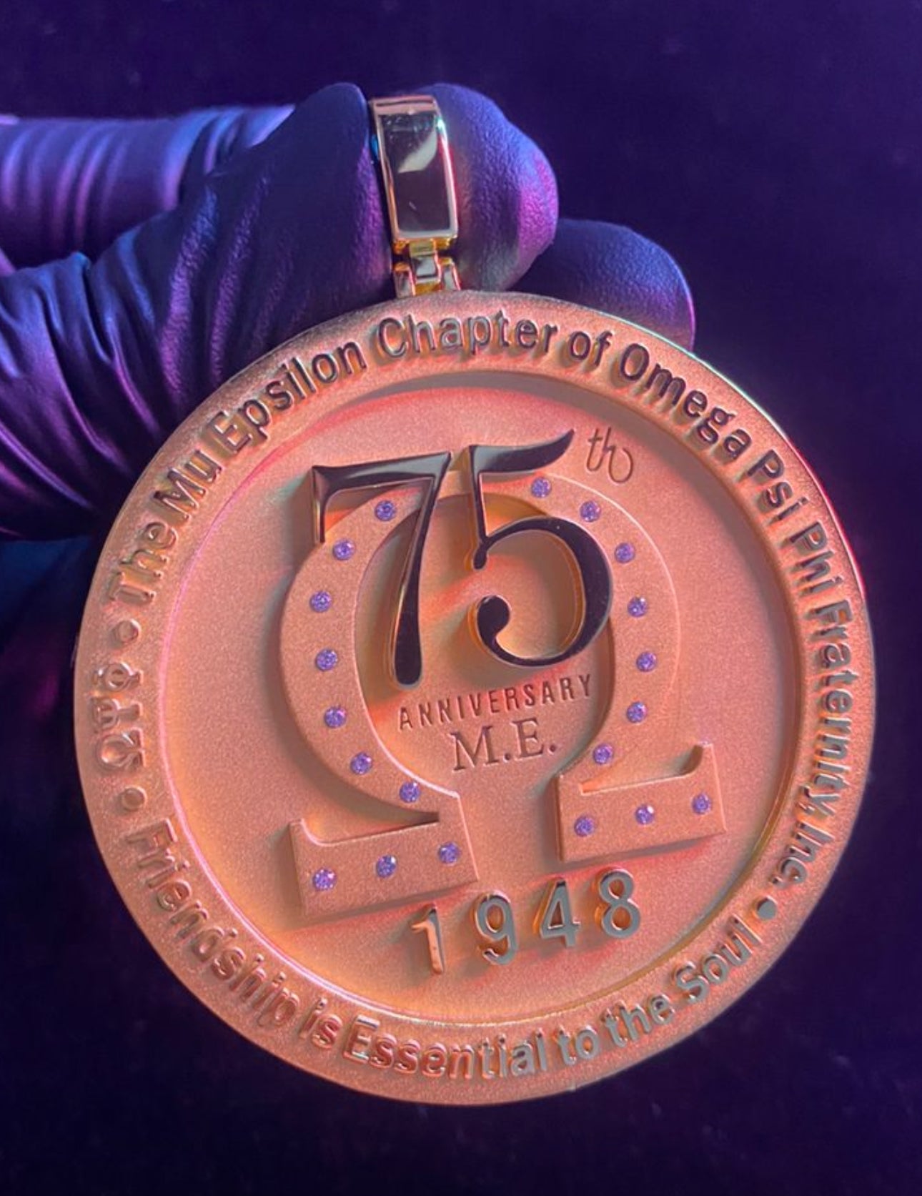 Customizable Omega Psi Phi Pendant