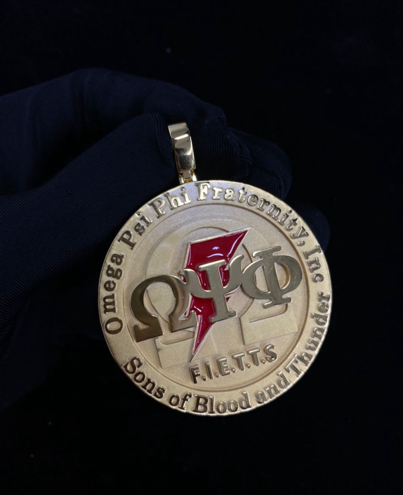 Customizable Omega Psi Phi Pendant