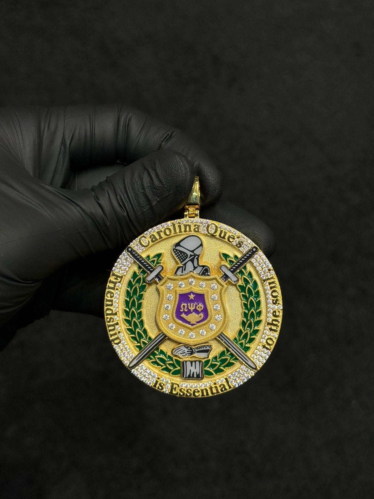 Customizable Omega Psi Phi Pendant