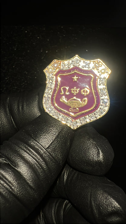 Omega Psi Phi Solid Gold Lapel Pin