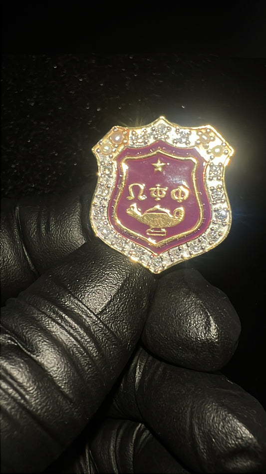 Omega Psi Phi, Solid gold Lapel Pin.