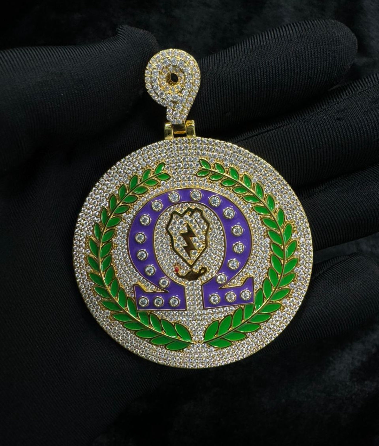 Customizable Omega Psi Phi Pendant