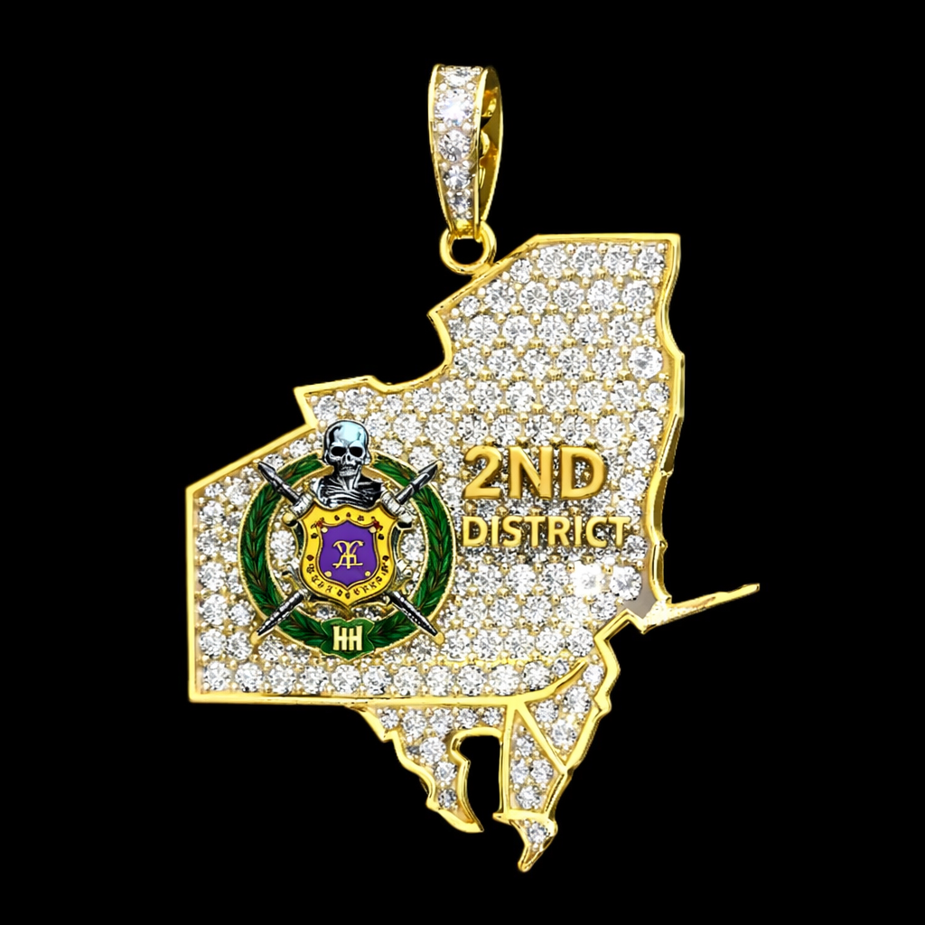 Omega Psi Phi “Rep my District” Pendant