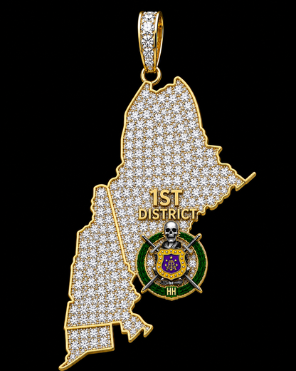 Omega Psi Phi “Rep my District” Pendant