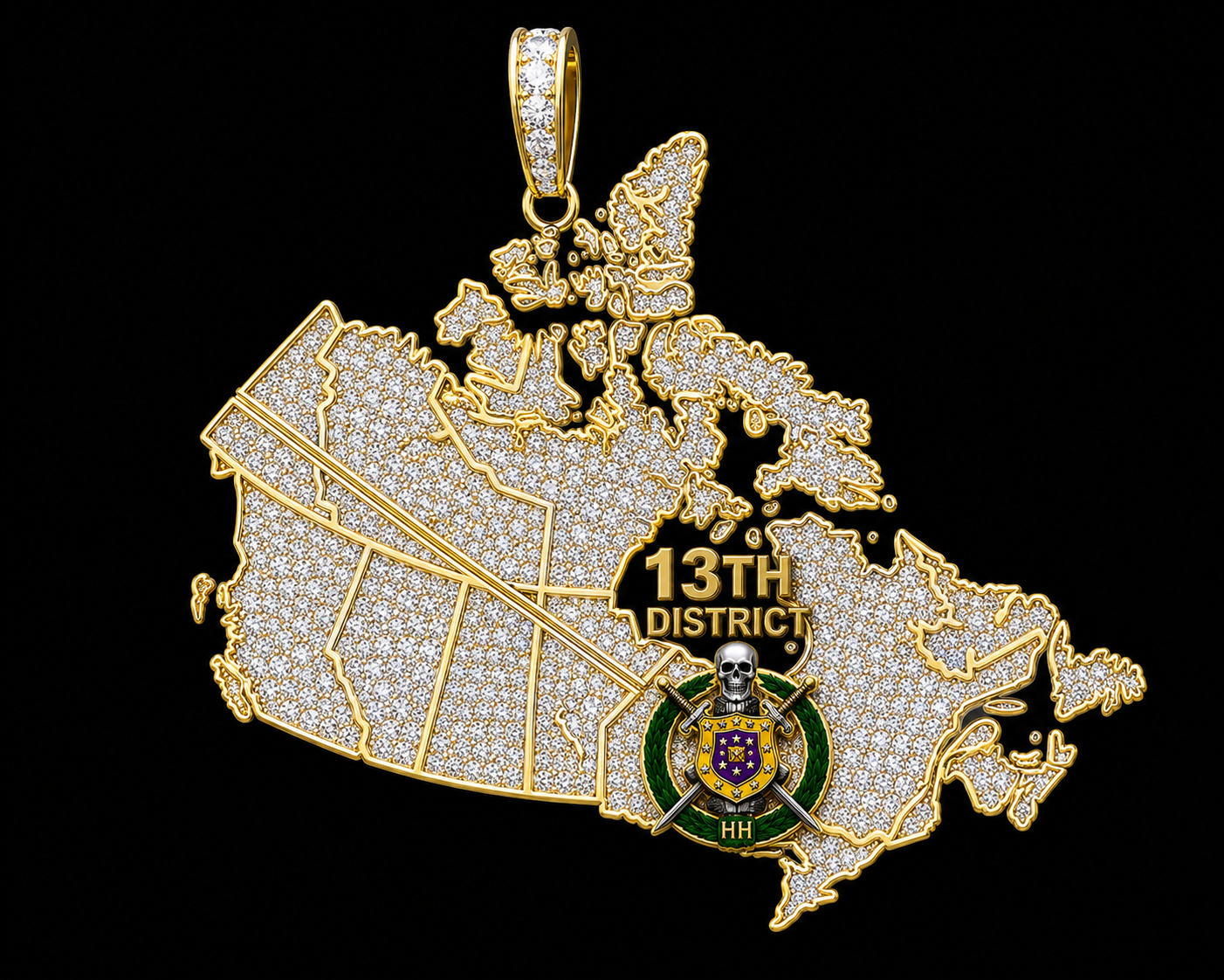 Omega Psi Phi “Rep my District” Pendant
