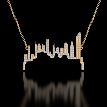 "Urban Brilliance" City Skyline Necklace