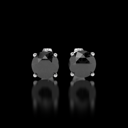 Midnight Splendor — Black Diamond Studs
