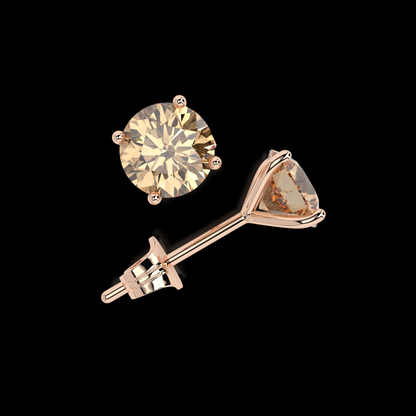 Champagne Blush — Diamond Studs