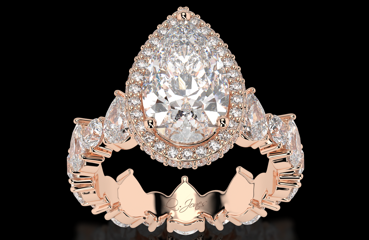Ethereal Elegance 3 carat oval diamond engagement ring