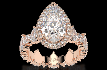 Ethereal Elegance 3 carat oval diamond engagement ring