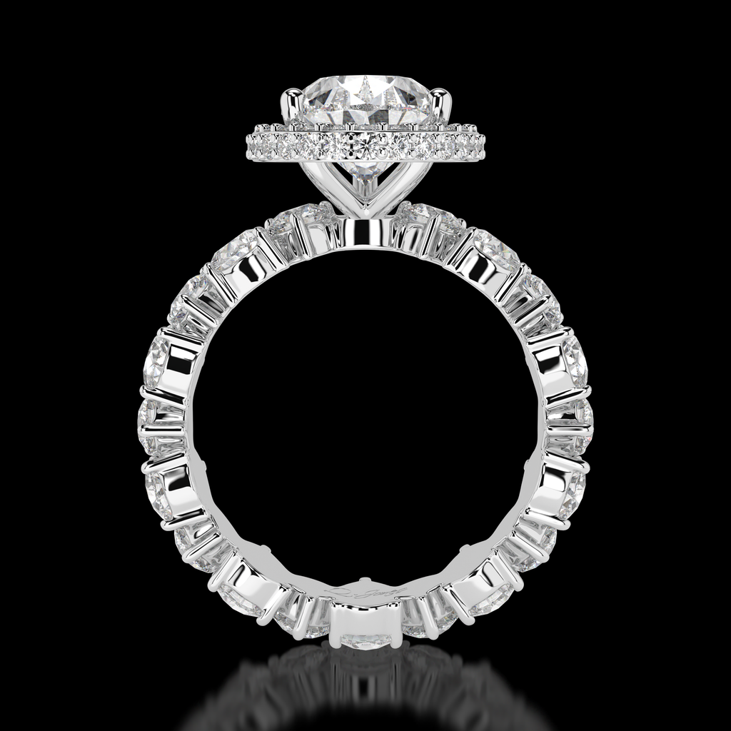 Ethereal Elegance oval diamond engagement ring setting detail
