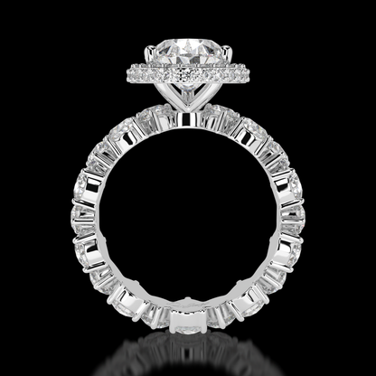 Ethereal Elegance oval diamond engagement ring setting detail
