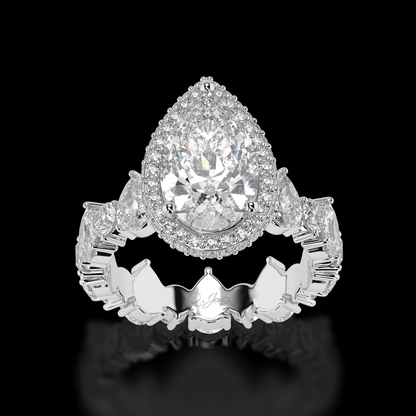 3 carat oval diamond engagement ring profile