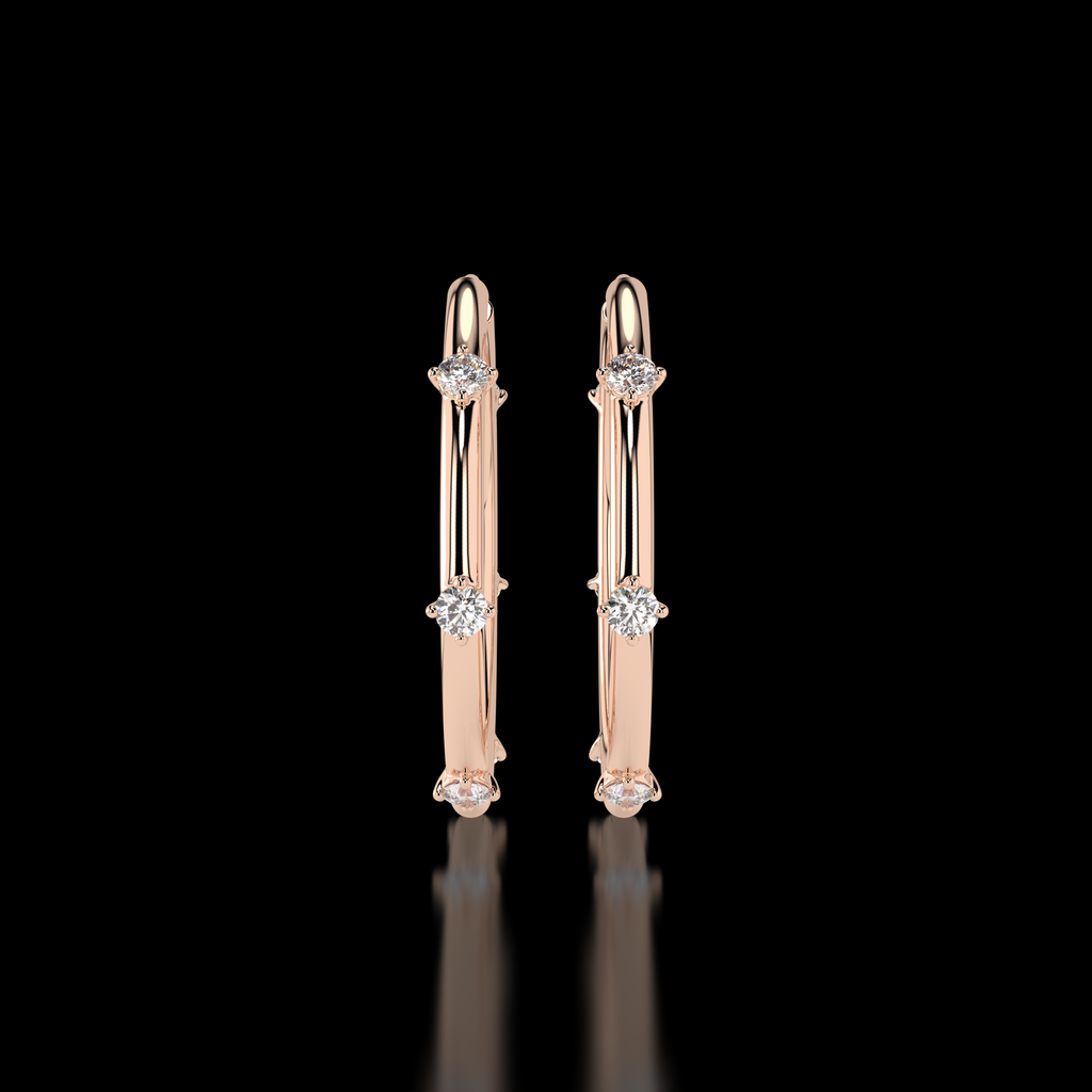 "Golden Sparkle" Hoop Earrings