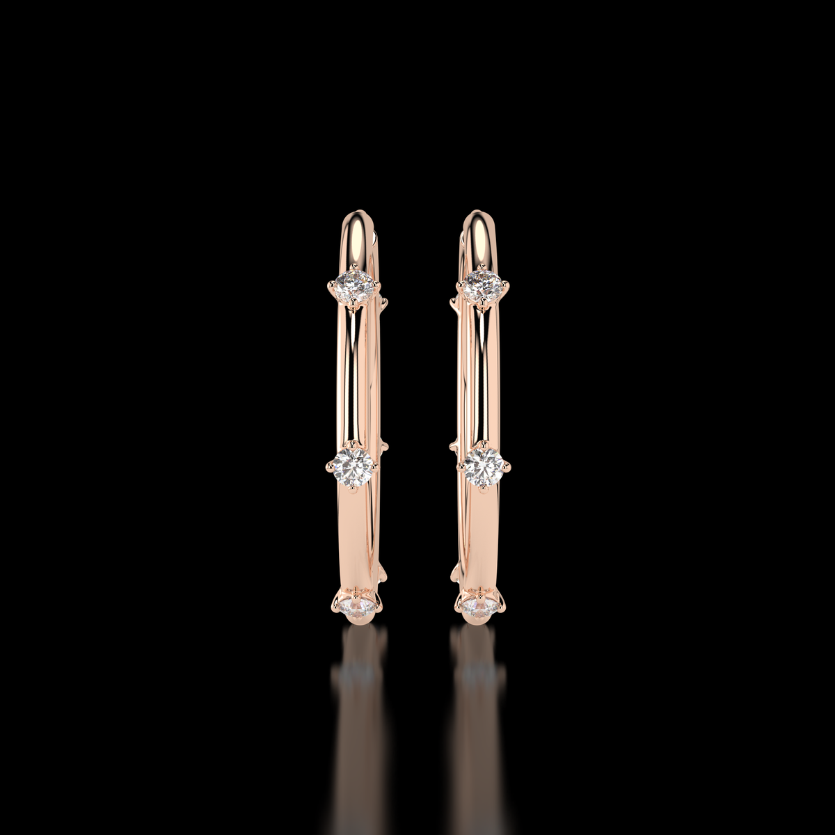 "Golden Sparkle" Hoop Earrings