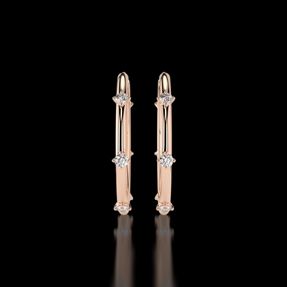 "Golden Sparkle" Hoop Earrings