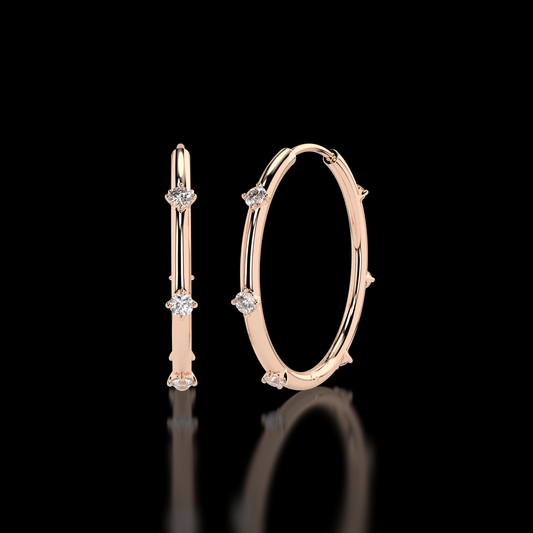 "Golden Sparkle" Hoop Earrings
