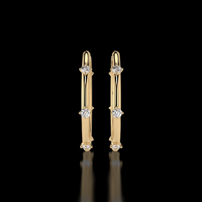 "Golden Sparkle" Hoop Earrings