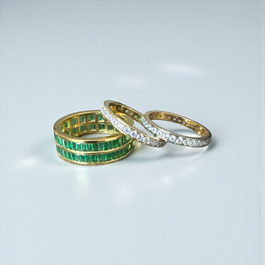Emerald and Diamond Stackable