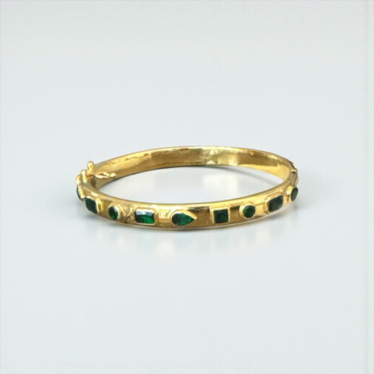 Abstract Emerald Bangle