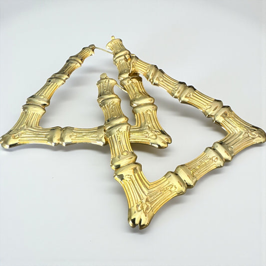Gold Bamboo Earrings