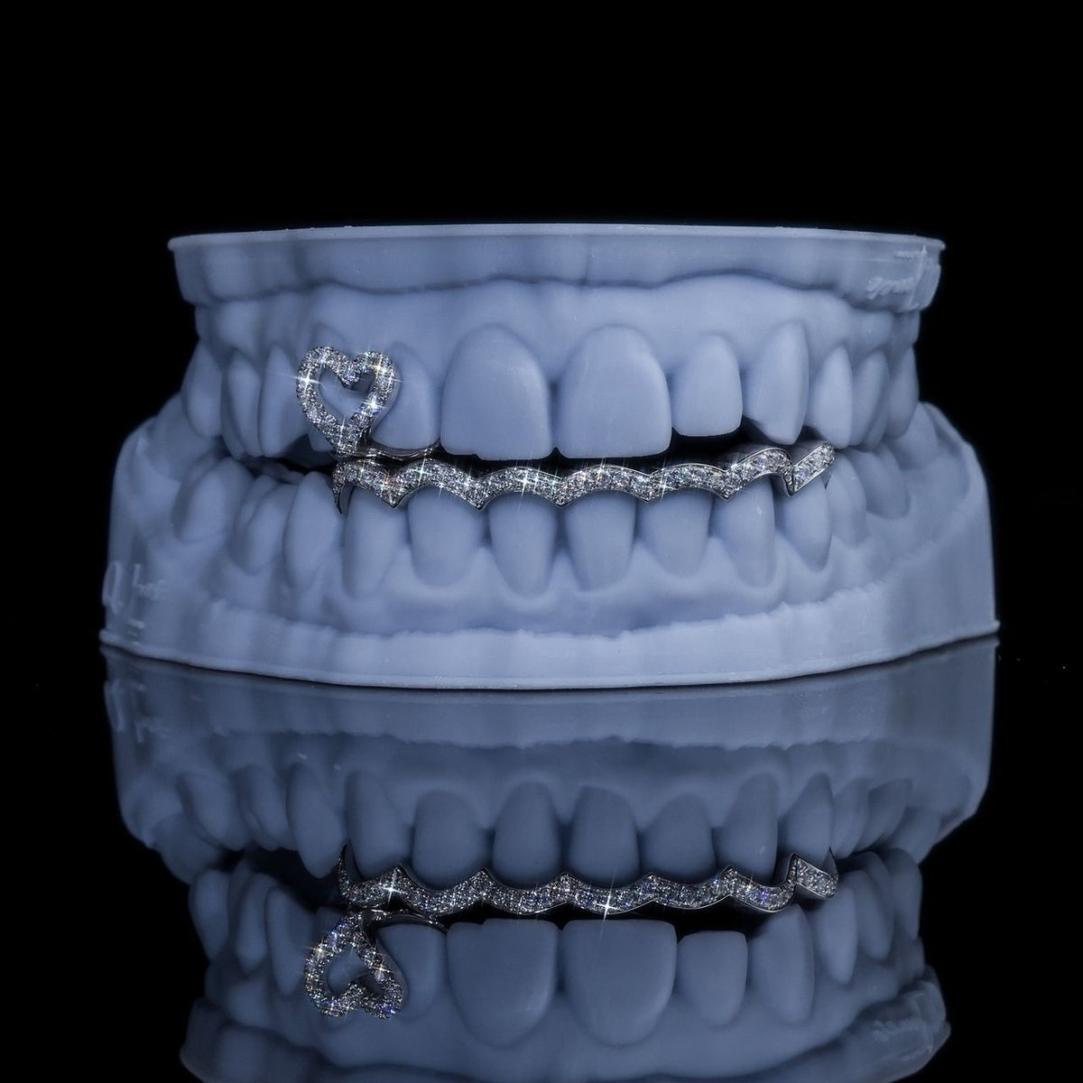 Custom gold grillz design from Q. Jones Dental Couture