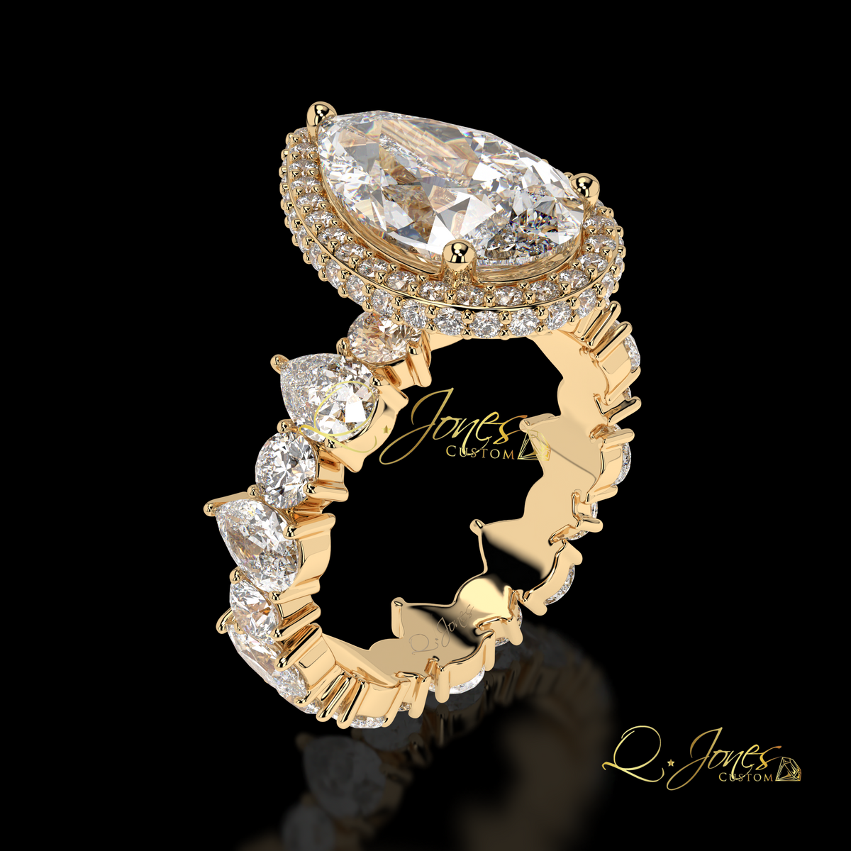 Oval diamond engagement ring by Q. Jones Bridal