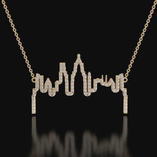 "Urban Brilliance" City Skyline Necklace