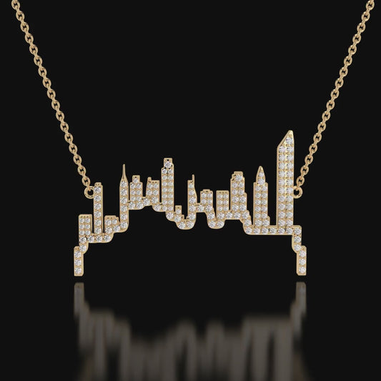 "Urban Brilliance" City Skyline Necklace