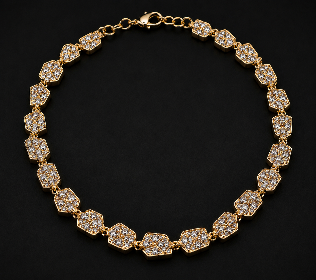 Shattered Dreams Collection geometric diamond necklace