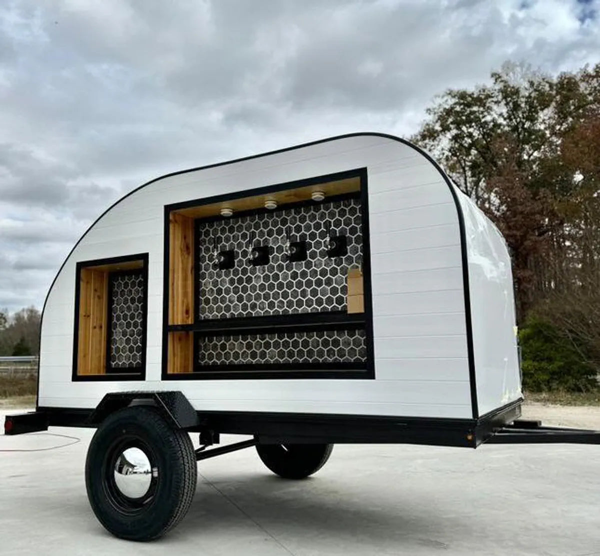 Signature Taps mobile beverage trailer ready for an outdoor event