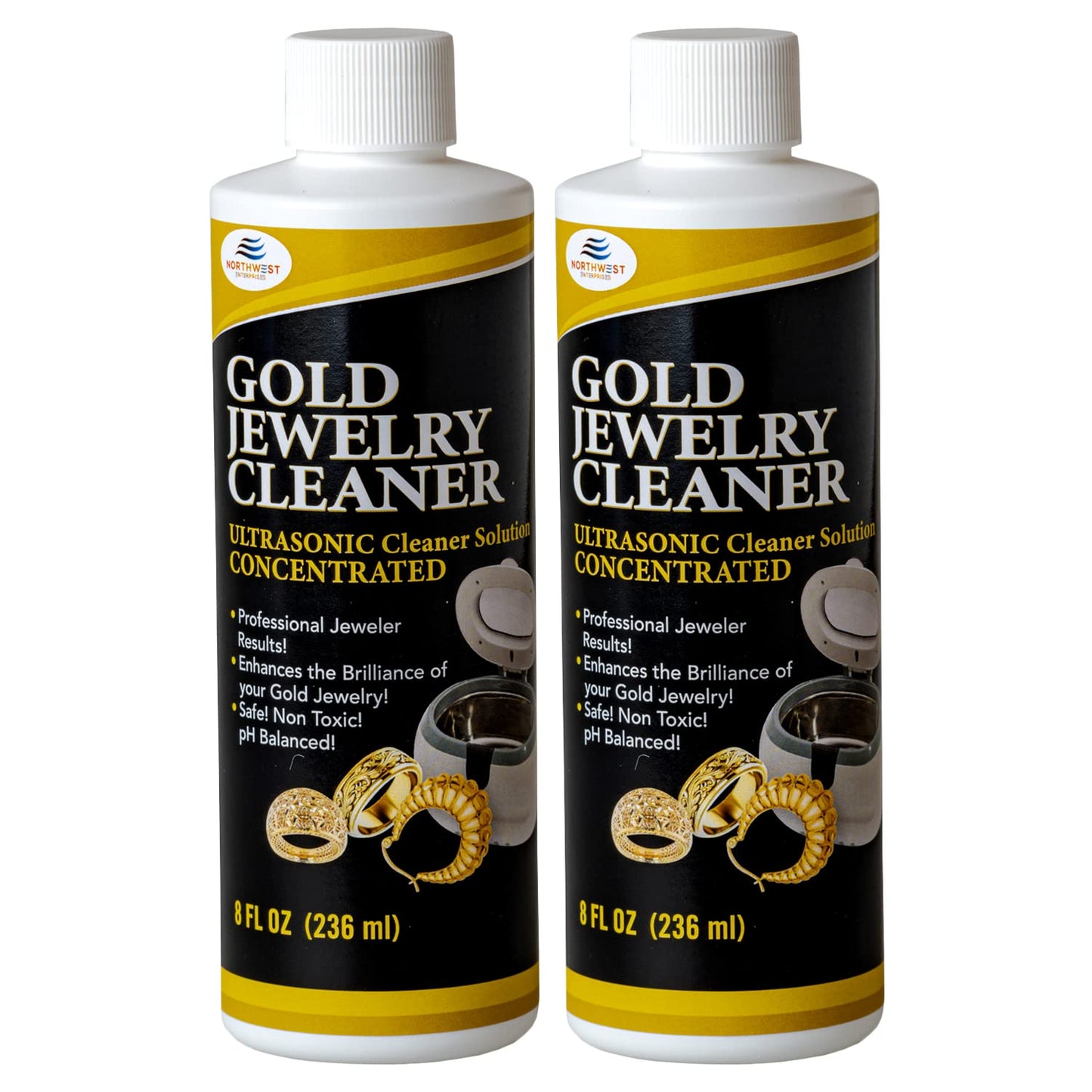 Gold Jewelry Cleaner, Ultrasonic Jewelry Cleaner Solution Concentrate Scientifically Engineered Uniquely for Gold Jewelry (2)