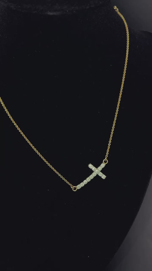 Solid gold Cross Necklace