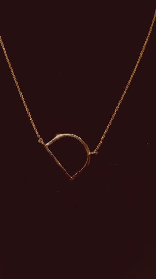 Solid Gold Initial Pendant