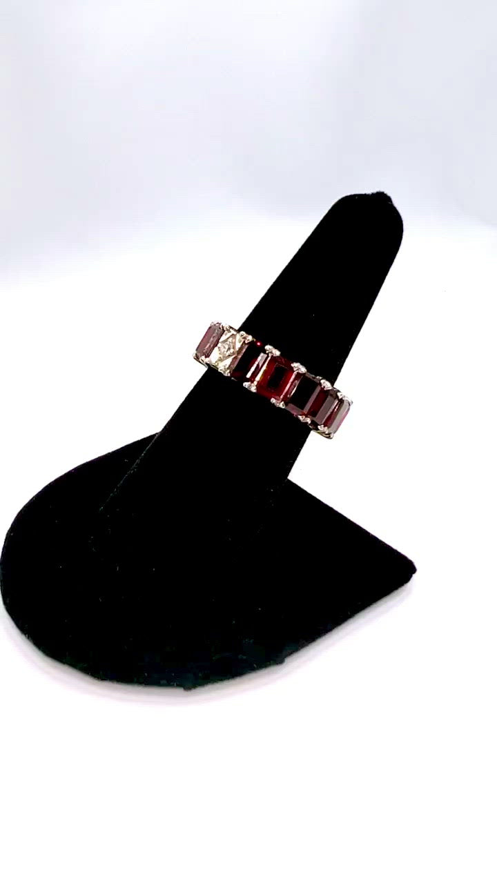 Custom Natural-Stone Eternity Ring