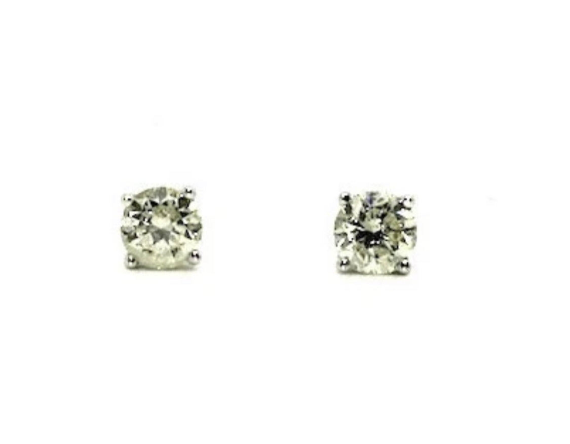 Round Diamond Stud Earrings (1.02 carats)