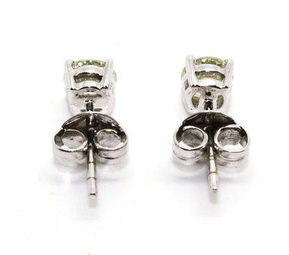 Round Diamond Stud Earrings — 1.02 ct