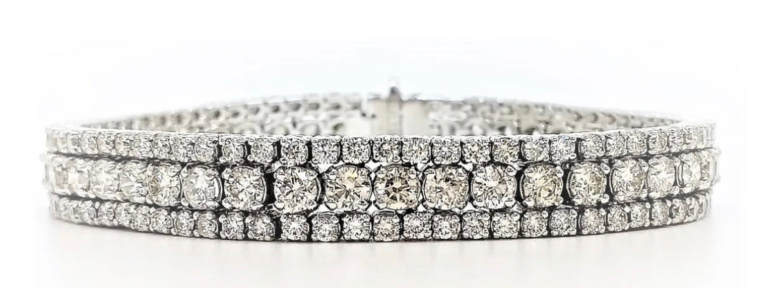 Triple-Row Diamond Bracelet